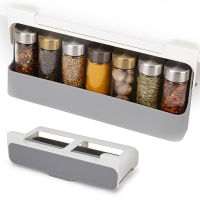 Kitchen Storage Rack Under-Shelf Spice Organizer Self-Adhesive Under Desk Drawer Seasoning Bottle Storage Rack Kitchen Organizer