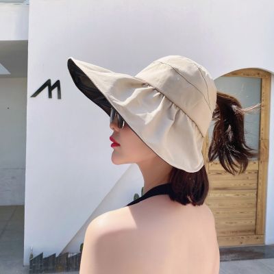 【CC】 Double-layer Hat Women  39;s Top Outdoor UV Protection Sunshade