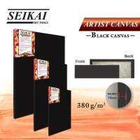 เฟรมผ้าใบคอตตอน SEIKAI สีดำ Aritst Canvas ผ้าใบแคนวาส COTTON 100% ขนาด 40x60 cm. (จำนวน 1 อัน)