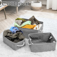 Foldable Linen Laundry Basket Dirty Clothes Organizer Box Solid Color Large Capacity Laundry Hamper Storage Household Supplies