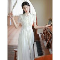 Spot parcel post Slimming Elegant Dress New Chinese First Love Cheongsam Dress Glossy R Improved Casual Clothes Long Dress Summer