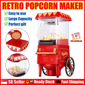 Popcorn Machine 2.5oz Retro Style Popcorn Popper Small Popcorn Maker Machine  Electric Heating Corn Popper - AliExpress