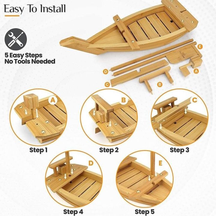 เรือซูชิอาหารญี่ปุ่นอุปกรณ์ทำอาหารการตกแต่งหลากหลายรูปแบบเรือไม้ซาชิมิแบบเรียบง่ายทำด้วยมือถาดใส่อาหารจุด