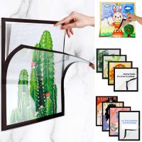 Magnetic Children Art Painting Frames 12x16 Inches Kids Photo Frames Wall Gallery Self-Adhesive Creative Living Room Home Decor