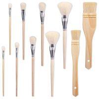 10Pcs Paint Brushes Sizes Goat Hair Paint Brushes for Painting Walls Soft Fur Gilding Brush for Painting Durable Easy to Use