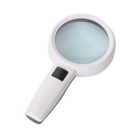 Magnifying Glass with Light, 30X Handheld Magnifying Glass, LED Illuminated Magnifier, Double Layer Optical Glass Lens