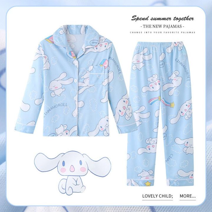 Kawaii Sanrio Kuromi My Melody Cinnamoroll Children Y2k Pajamas Anime ...