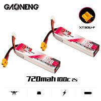 1-5ชิ้น GAONENG GNB 7.6V 2S 720Mah 100C/200C HV แบตเตอรี่ Lipo ปลั๊ก XT30U-F สำหรับ RC Foop Whoop ชุดกรอบรูปโดรนแข่ง Tinywhoop