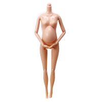 11 Inches Pregnant Doll Body with Head 1/6 Pregnant Woman Naked Body with Newborn Baby Fashion Doll Toys for Children girl