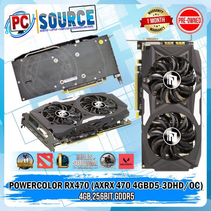 Powercolor Radeon RX470 (AXRX 470 4GBD5-3DHD/OC) 4GB 256bit GDDR5 ...