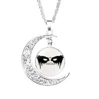 Lexas War Paint Moon Necklace Jewelry Lovers Pendant Crescent Girls Glass Chain Men Jewelry Accessories Party Charm Women Dome