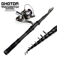 Carbon Rock Spinning Fishing Rod 1.82.12.42.73.0M escopic Fishing Pole And Reel Combo Set for Outdoor Sports Tackle