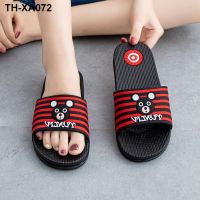 2023 new indoor and outdoor thick-soled slippers female summer home cartoon bathroom non-slip beach plastic ladies slippers