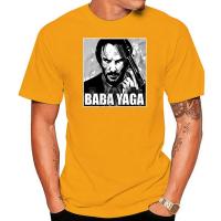 John Wick Keanu Reeves Baba Yaga เสื้อยืดผู้ชายสีดำแขนลำลองขาสั้น O คอพิมพ์แฟชั่น100% เสื้อฤดูร้อนคอกลมใหม่ขายส่งตลก