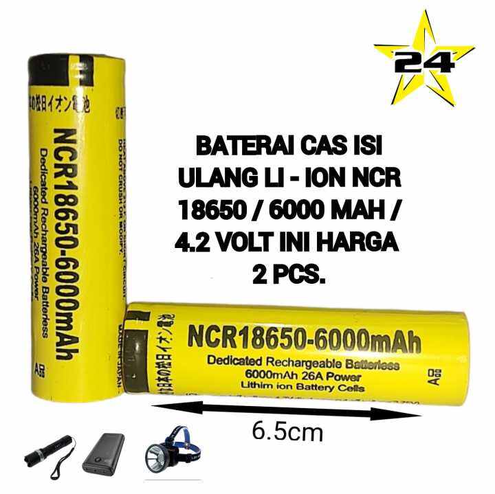 BATERAI CAS 18650 / BATERAI 18650 / BATTERAI ISI ULANG 18650 / CHARGER ...