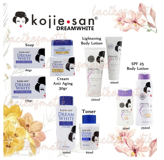 LACIKOSME KOJIE SAN DREAM WHITE SERIES BPOM KOJIE SAN ANTI AGING BPOM