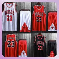 ชุดบาสเกตบอล เสื้อบาสเก็ NBA Jordan Bulls basketball uniform suit male college student jersey No. 23 jersey custom sport