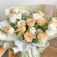 [COD] Wholesale fresh roses crushed ice blue mix and match bouquet set of flowers the same city real water culture