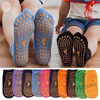 【hot sale】♨ C04 Cotton Antiskid Breathable Yoga Dance Trampoline Floor Socks for Kids/adult 10