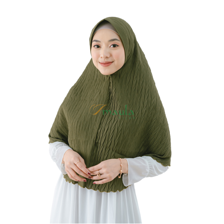 Maula Hijab Kerudung Plisket Padi Instan Terbaru Dhiya | Lazada Indonesia