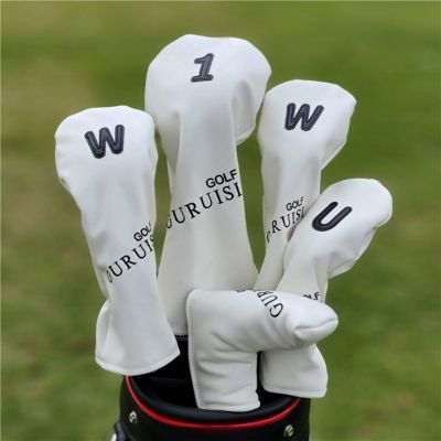2023✶☢ Ms white contracted male general type of golf clubs set of rod head wooden ball head cap set of cases