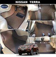 ยางปูพื้นรถยนต์ NISSAN TERRA พรมกระดุม สีน้ำตาล เต็มคัน รวมแผ่นท้าย+ปิดเบาะหลัง