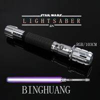 Cosplay 103cm Star Wars Jedi Knight Laser Sword Metal Handle RGB19 Color Promise Discoloration Pixel Sword Blade Children 39;s Toy