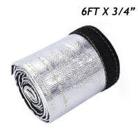 Metallic Heat Shield Sleeve Insulated Wire Hose Cover Wrap Loom Tube 34 "X 6 Ft Metallic Heat Shield Sleeve