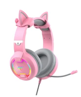 "Havit Gaming Headset รุ่น H2233D  (  Pink + ear charm）หูฟังเกมมิ่ง