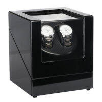 FK Watch Winder กล่องหมุนนาฬิกา ออโตเมติก แบบอโตเมติก 2 เรือน สีดำ/สีดำ