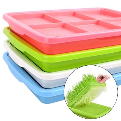 Double Layer Hydroponic Bean Sprouts Pots Seedling Tray Growing Wheat Seedlings Nursery Pots Planting Dishes Home Garden Plate