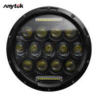 ANYTEK อะไหล่ไฟหน้ารถมอเตอร์ไซค์แบบ Led รถยนต์7นิ้วอะไหล่ทดแทนรถจักรยานยนต์ยานพาหนะไฟหน้ากันน้ำกลมมนสว่างมาก