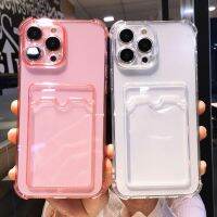 Floveyoo เคสโทรศัพท์แบบใสที่ใส่บัตรกระเป๋าเงินสำหรับ iPhone 14 13 12 11 Pro Max X XS Max XR 14 Plus 14Pro ซองนุ่มใส