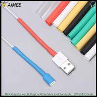 AIMEE 12pcs/set ป้องกัน เครื่องม้วน ปลอกสาย ตัวป้องกันสาย USB ท่อหดความร้อน ออแกไนเซอร์ลวด ปกเซฟเวอร์