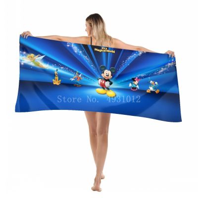 ✁✈✠ Disney Mickey Minnie Mouse Donald Duck Baby Bath/Beach Towel Customized Soft Absorbent Washcloth 70x140cm Children Kids Gift