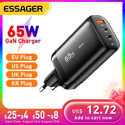 Essager 65W USB Gan ประเภท C ที่ชาร์จไฟสำหรับแล็ปท็อป PPS 45W 25W ชาร์จเร็วเหมาะสำหรับ Samsung QC3.0 PD3.0สำหรับนักช้อปโทรศัพท์14 13 Pro
