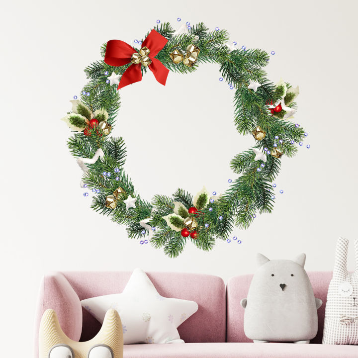 home-office-window-stickers-oranments-stickers-christmas-wreath-window-decals-large-merry-christmas-window-clings