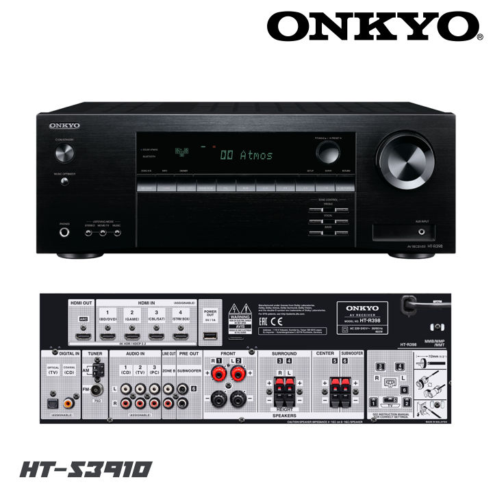 onkyo-ht-s3910-ชุดโฮมเธียเตอร์-5-1-ชาแนล-กำลังขับต์-445-วัตต์-ระบบเสียง-dolby-atmos-สินค้าตัวโชว์-จัดส่งไว