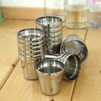 พร้อมส่ง 스텐컵 เเก้วน้ำดื่มแสตนเลสสไตล์เกาหลี Stainless Korean Water Cup 1 ใบ