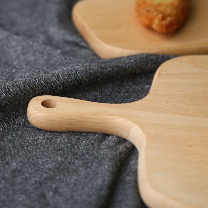 ครัวบล็อกสับไม้บีชวอลนัทคณะกรรมการตัดขนมปังผลไม้ซูชิถาด-hangable-nonslip-ครัวเครื่องมือ