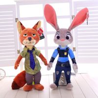 2ชิ้น/ล็อตซูโทเปียจูดี้ Hopps ตุ๊กตาหนานุ่ม40ซม. น่ารักนิคไวด Rait Plushie ตุ๊กตานิ่มลายการ์ตูนตุ๊กตาสัตว์จำลองสำหรับของขวัญเด็ก