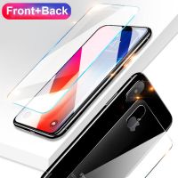 【 Ship By Box 】 Front + Back Tempered Glass Screen Protector For iPhone 14 13 12 11 Pro Max Mini XR XS MAX X 10 8 7 6 6s Plus + SE 2020 Protective Film Screen Protection