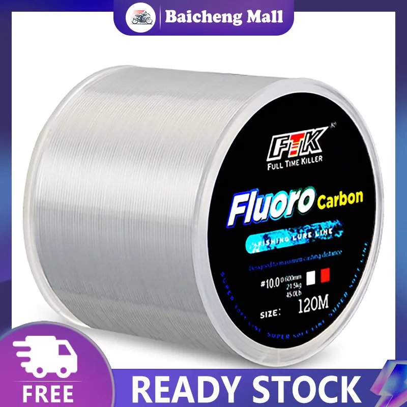 BaiC💥】120m Carbon Fiber Fishing Line 4.13-34.32lb Multicolor Super Strong  Abrasion Resistant Lure Fishing Line