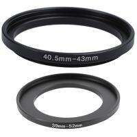 [ในสต็อก] [COD]2PCS Camera Metal Step Up Ring Adapter, 39mm to 52mm &amp; 40.5mm to 43mm