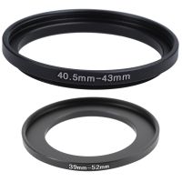 2PCS Camera Metal Step Up Ring Adapter, 39mm to 52mm &amp; 40.5mm to 43mm