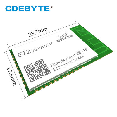 โมดูลไร้สาย CC2652P ZigBee Bluetooth 2.4GHz 20dBm SOC ebyte ตัวรับส่งสัญญาณ E72-2G4M20S1E และตัวรับสัญญาณ pcbipx เสาอากาศ