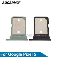 Aocarmo Black สำหรับ Google Pixel 5 ถาดใส่ซิมการ์ด SIM Slot Holder Replacement Parts-SOPO STORE