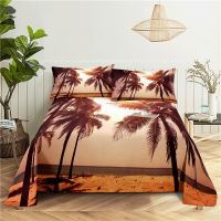 【CW】 0.9/1.2/1.5/1.8/2.0m Digital Printing Polyester Bed Flat Sheet With Pillowcase Print Set