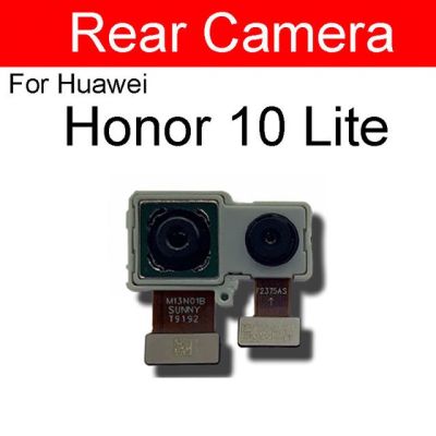 กล้องหน้าหลังสำหรับ Huawei Honor 10 10Lite 10i Hry-Lx1t กล้องหลังใหญ่ด้านหน้ากล้องทุกตัวสายเคเบิลงอได้ริบบิ้นซ่อม