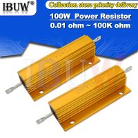 100W 0.01 100K Aluminum Power Metal Shell Case Wirewound Resistor 0.1 0.5 1 1.5 2 6 8 10 20 100 150 200 300 1K 10K ohm RX24